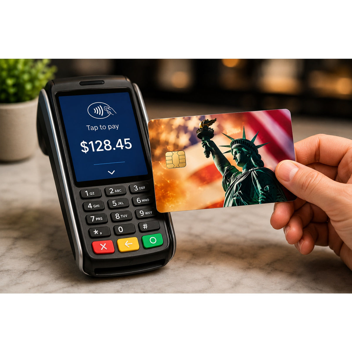 USA Statue of Liberty Patriotic Debit Card Credit Card Skin Vinyl Sticker