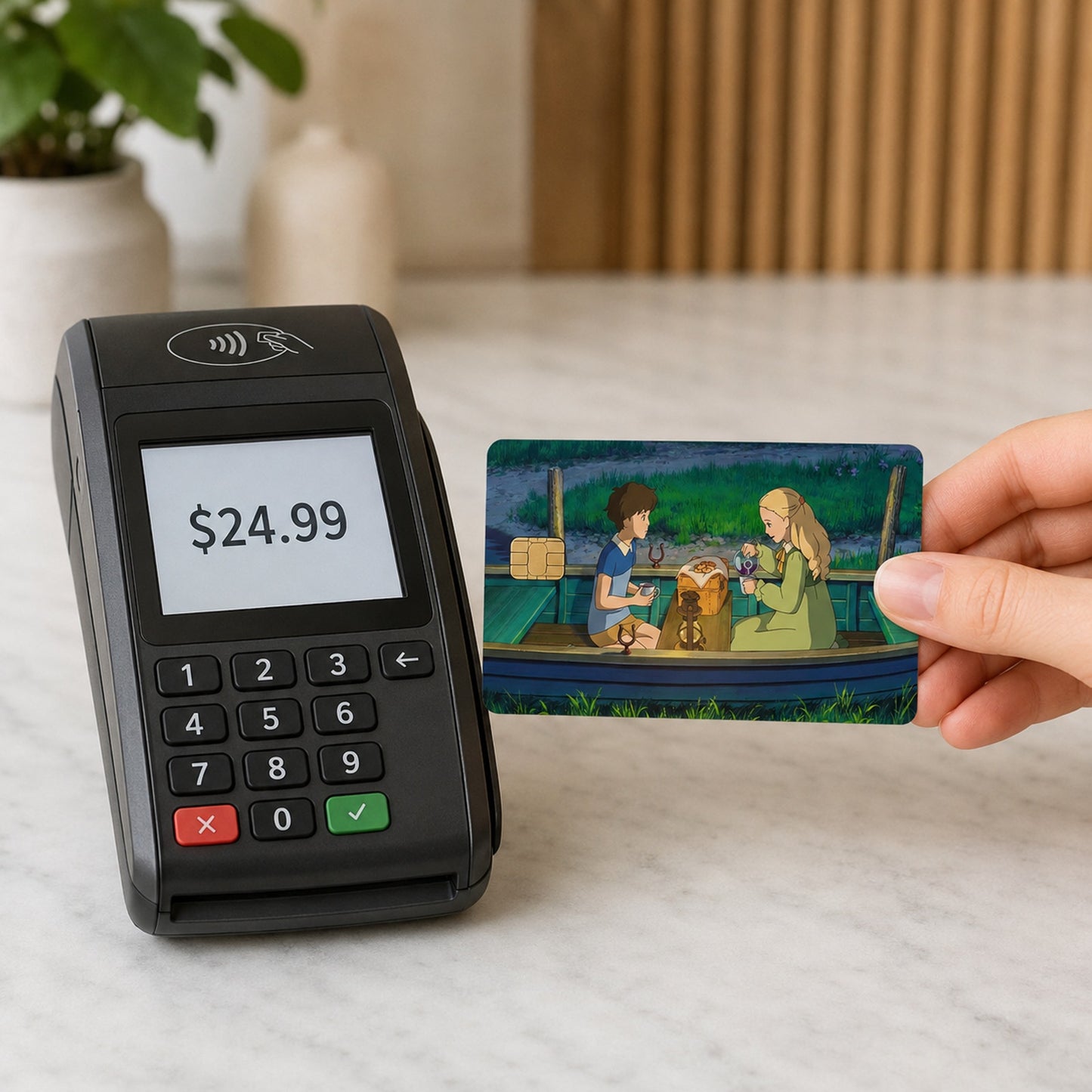 Marnie Anna Secret Picnic Ghibli Studio Debit Card Credit Card Skin