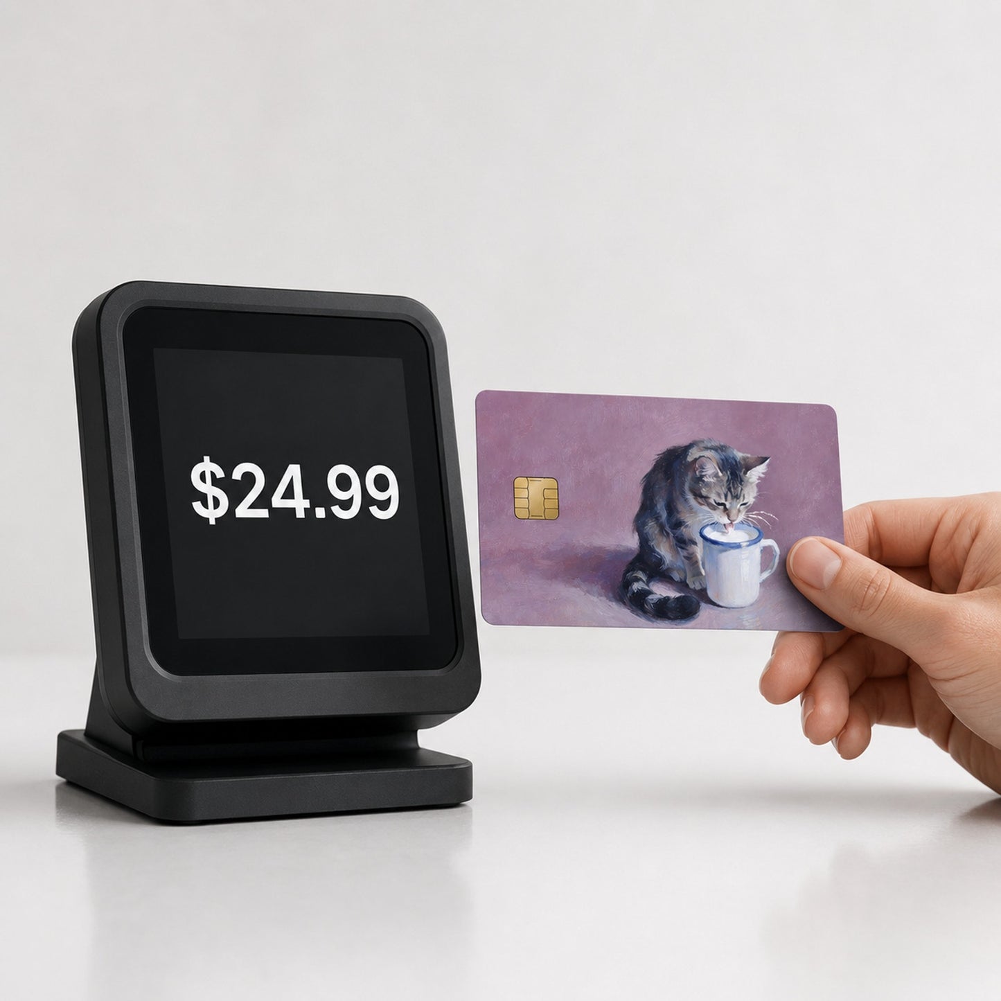 Cute Kitten's Milk Mug Debit Card Credit Card Skin