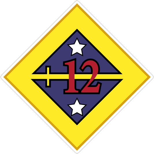 12th Division Patch 1917-1919 U.S. Army Military vinyl decal for car, truck, window or laptop - DECALS OF AMERICA