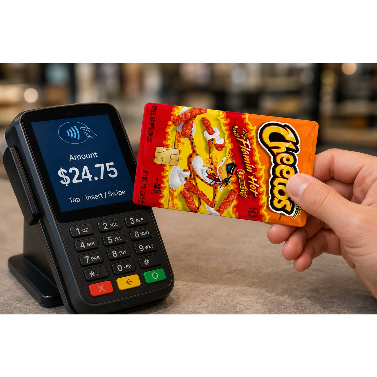 Cheetos Flammin Hot Snack Bag Credit Card Skin Vinyl Sticker Debit Card Wrap