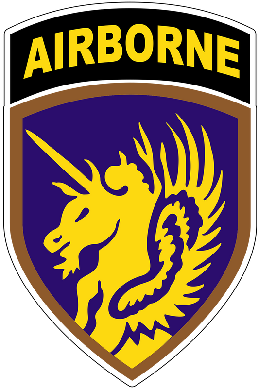 13th Airborne Division Unicorn U.S. Army Military vinyl decal for car, truck, window or laptop - DECALS OF AMERICA