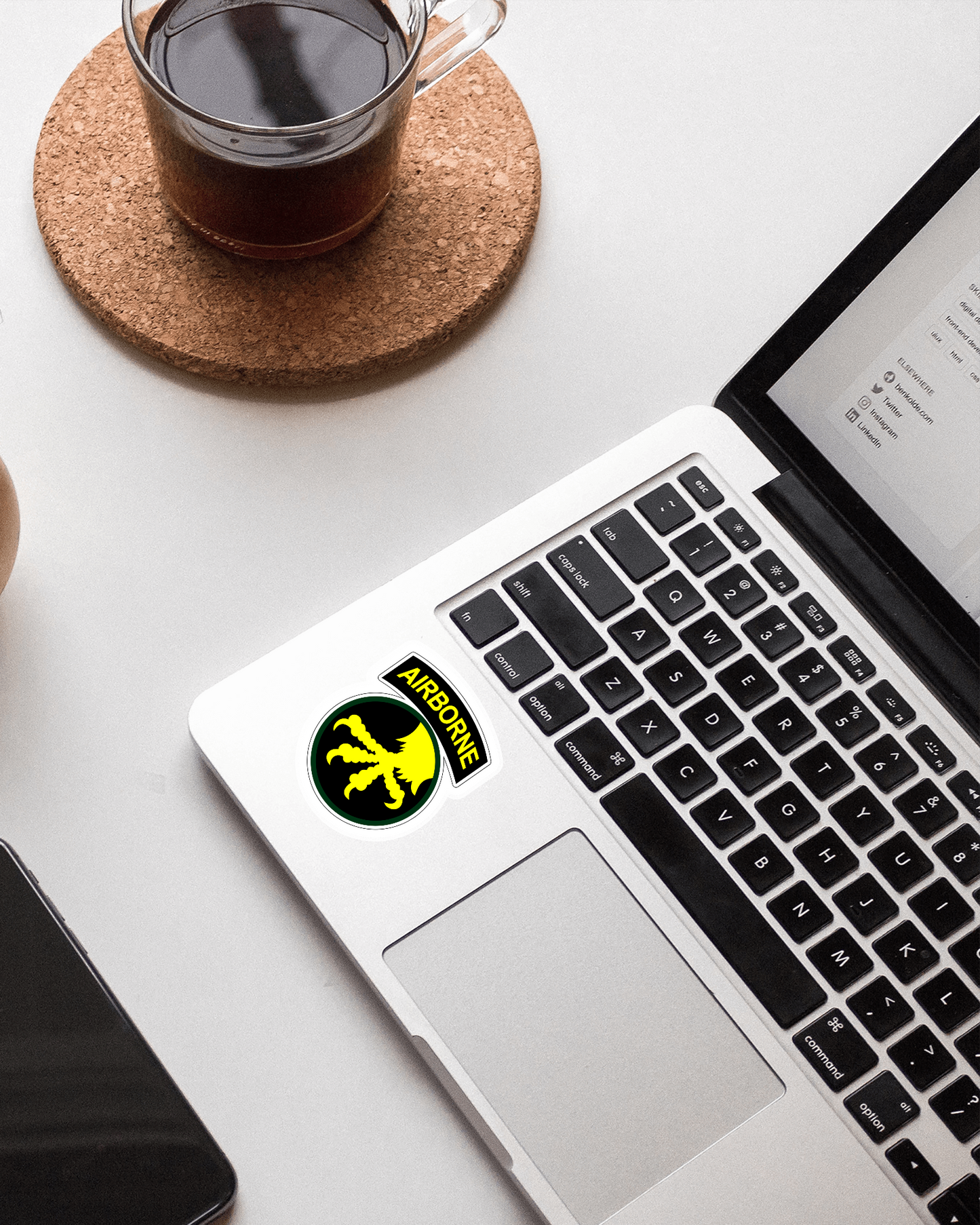 17th Airborne Division Patch Golden Talons U.S. Army Military vinyl decal for car, truck, window or laptop