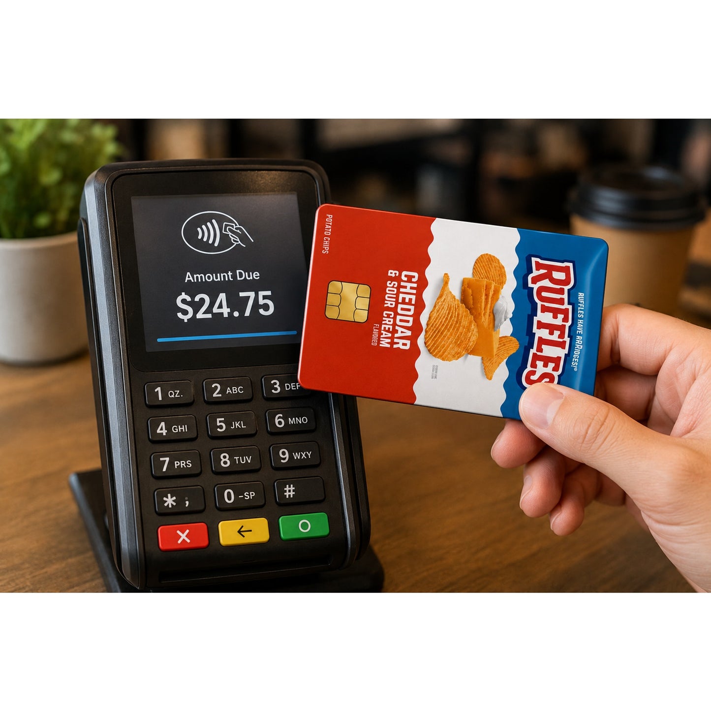 Ruffles Potato Chips Cheddar Snack Bag Credit Card Skin Vinyl Sticker Debit Card