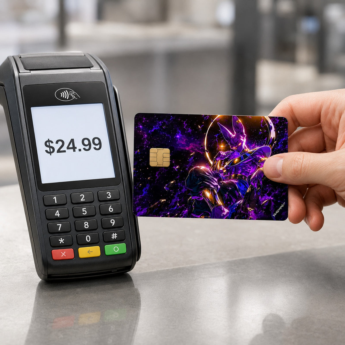 Lord Beerus' Celestial Wrath of Destruction DragonballZ Credit Card Skin