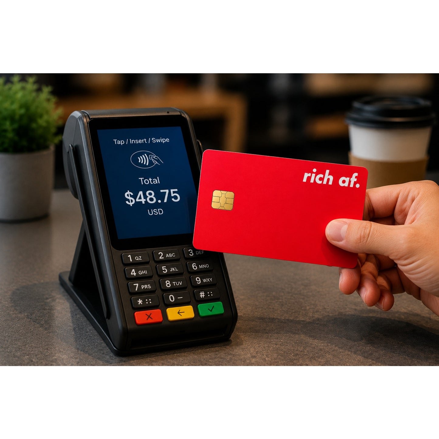 Rich AF Red Credit Card Skin Funny Debit Card Vinyl Sticker