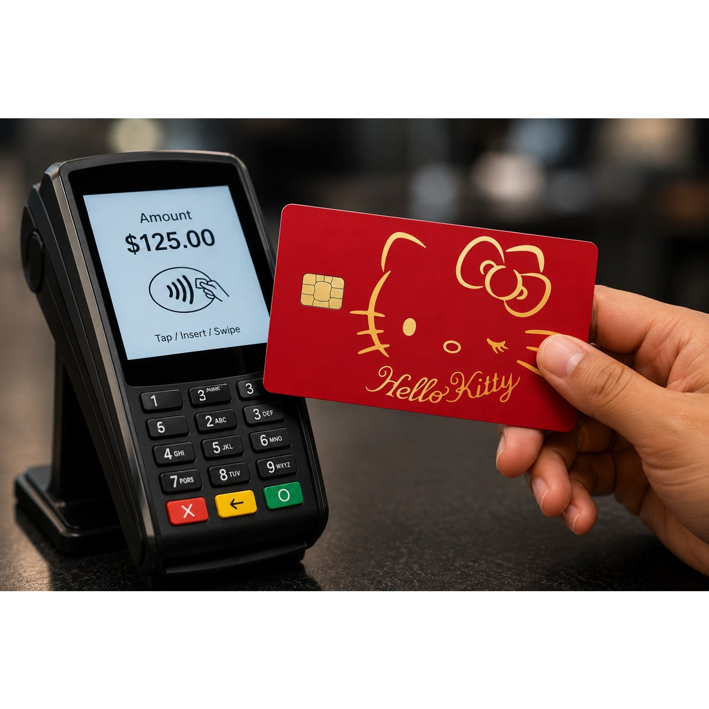 Hello Kitty Luxury Red Credit Card Skin Cute Debit Card Vinyl Sticker