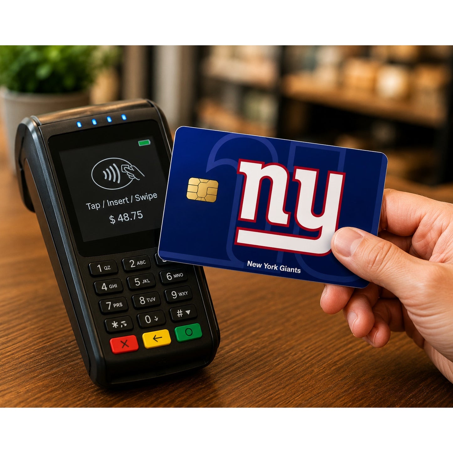 NY Giants Credit Debit Card Skin Decal NFL Football Vinyl Sticker Sports