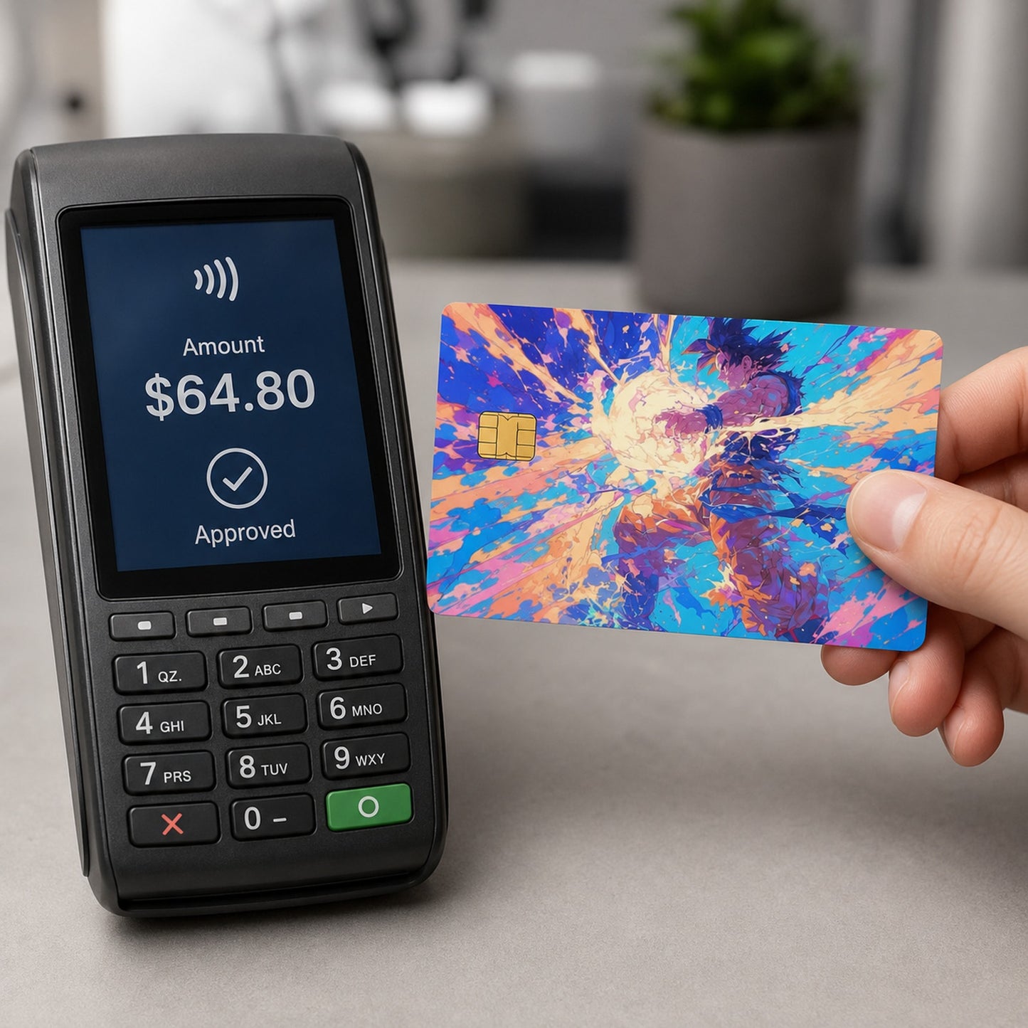 Son Goku's Prismatic Kamehameha Burst Dragon Ball Z Debit Card Credit Card Skin