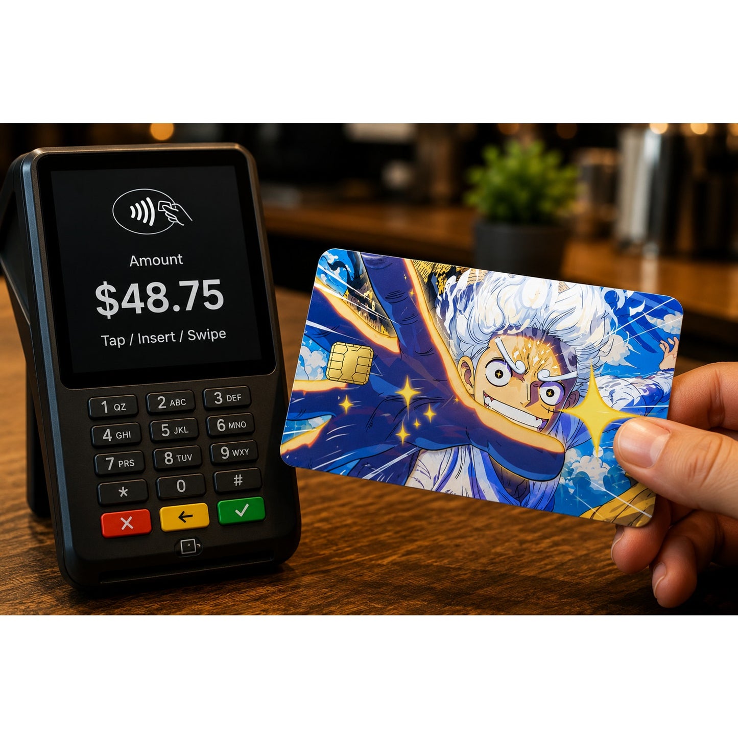 Monkey D Luffy The Reach of Nika One Piece Debit Card Credit Card Skin Sticker