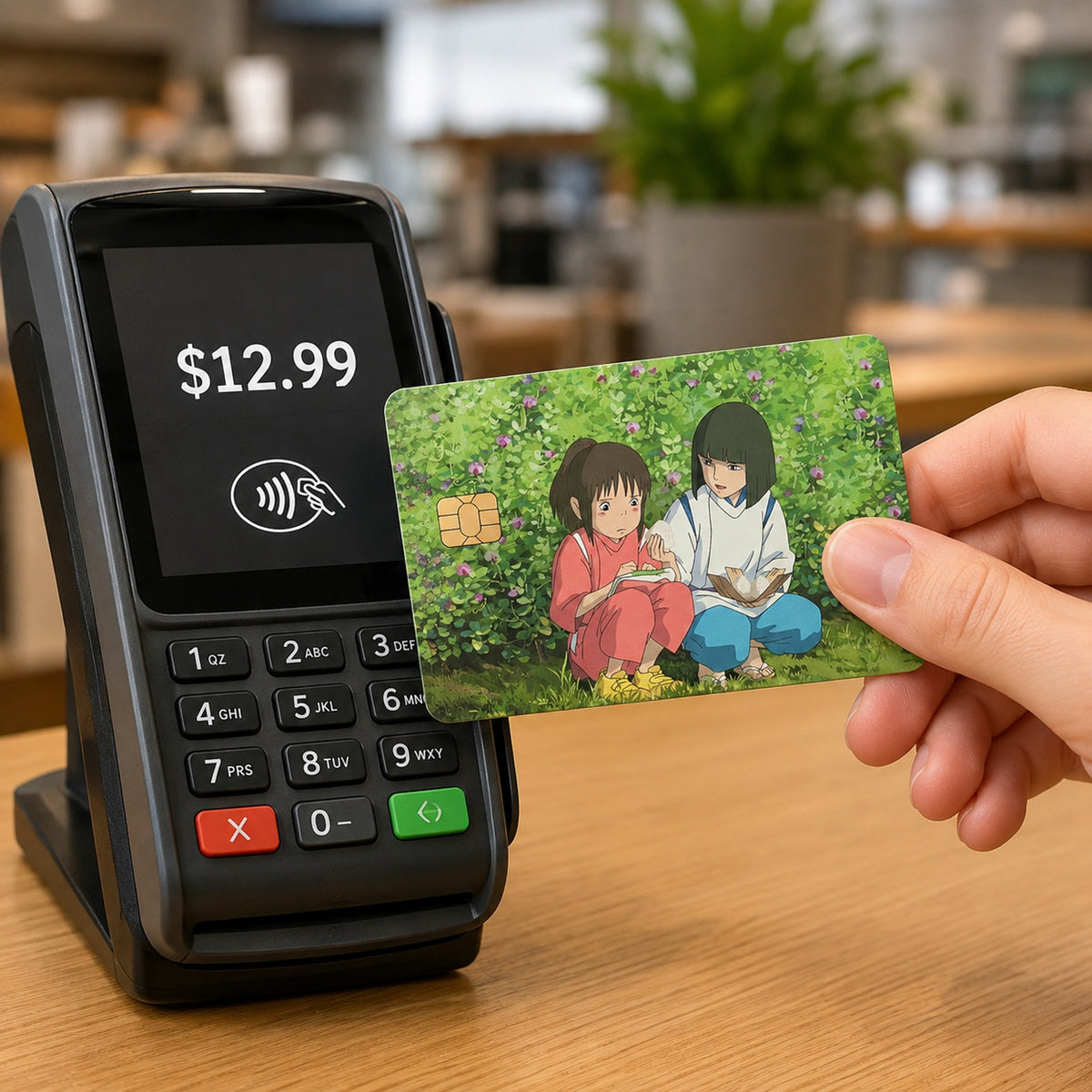 Spirited Away Chihiro and Haku Onigiri Credit Card Skin