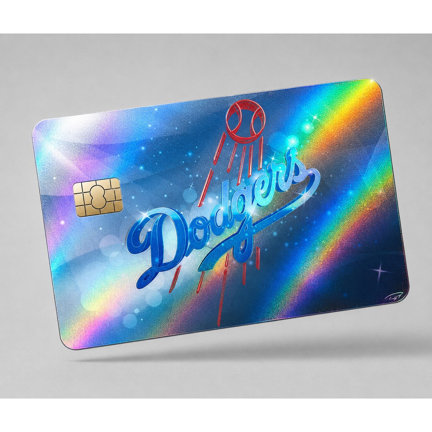 LA Dodgers Blue Lights Credit Card Skin Baseball Debit Vinyl Sticker