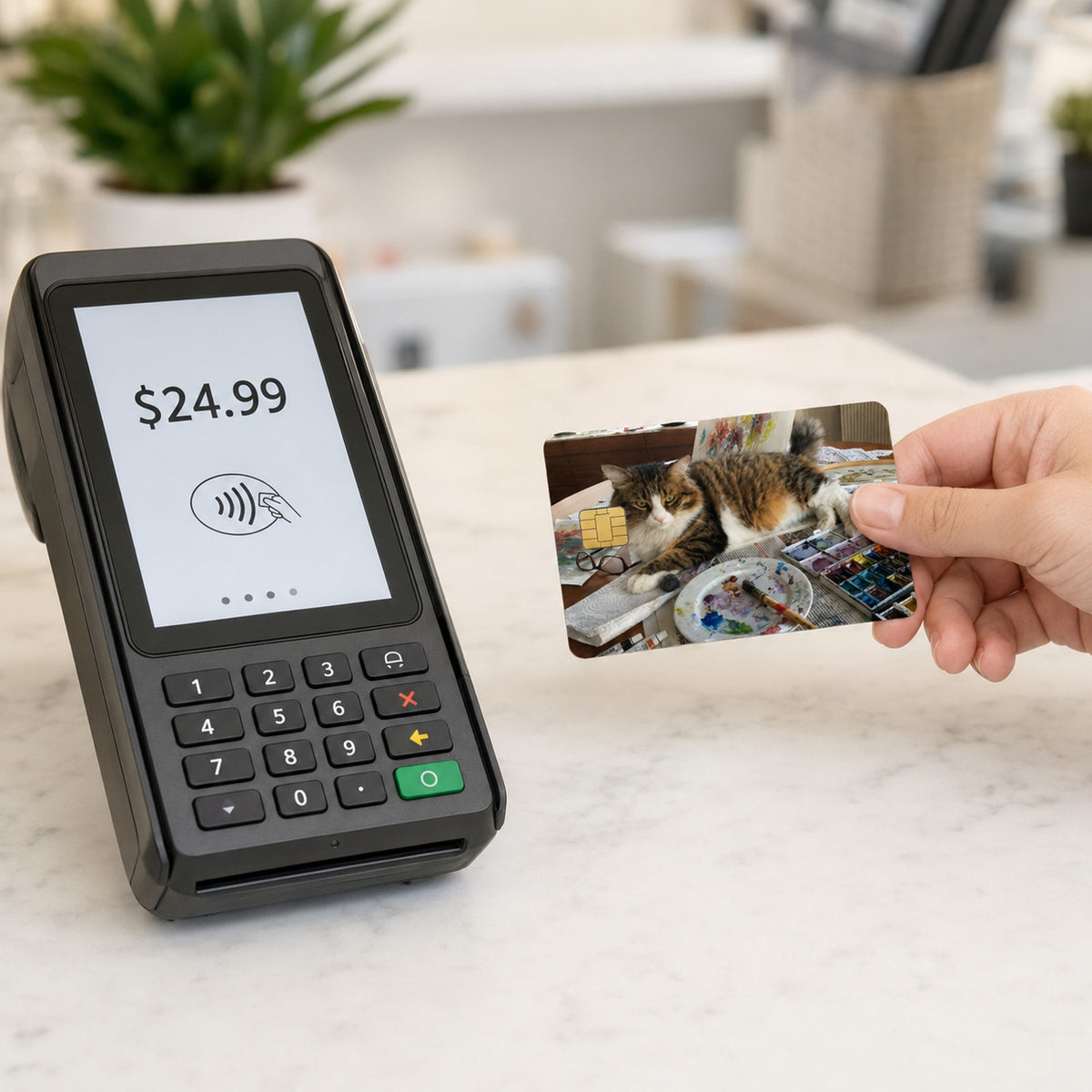 Meow-sterpiece of Artistic Sabotage Kitty Cat Debit Card Credit Card Skin