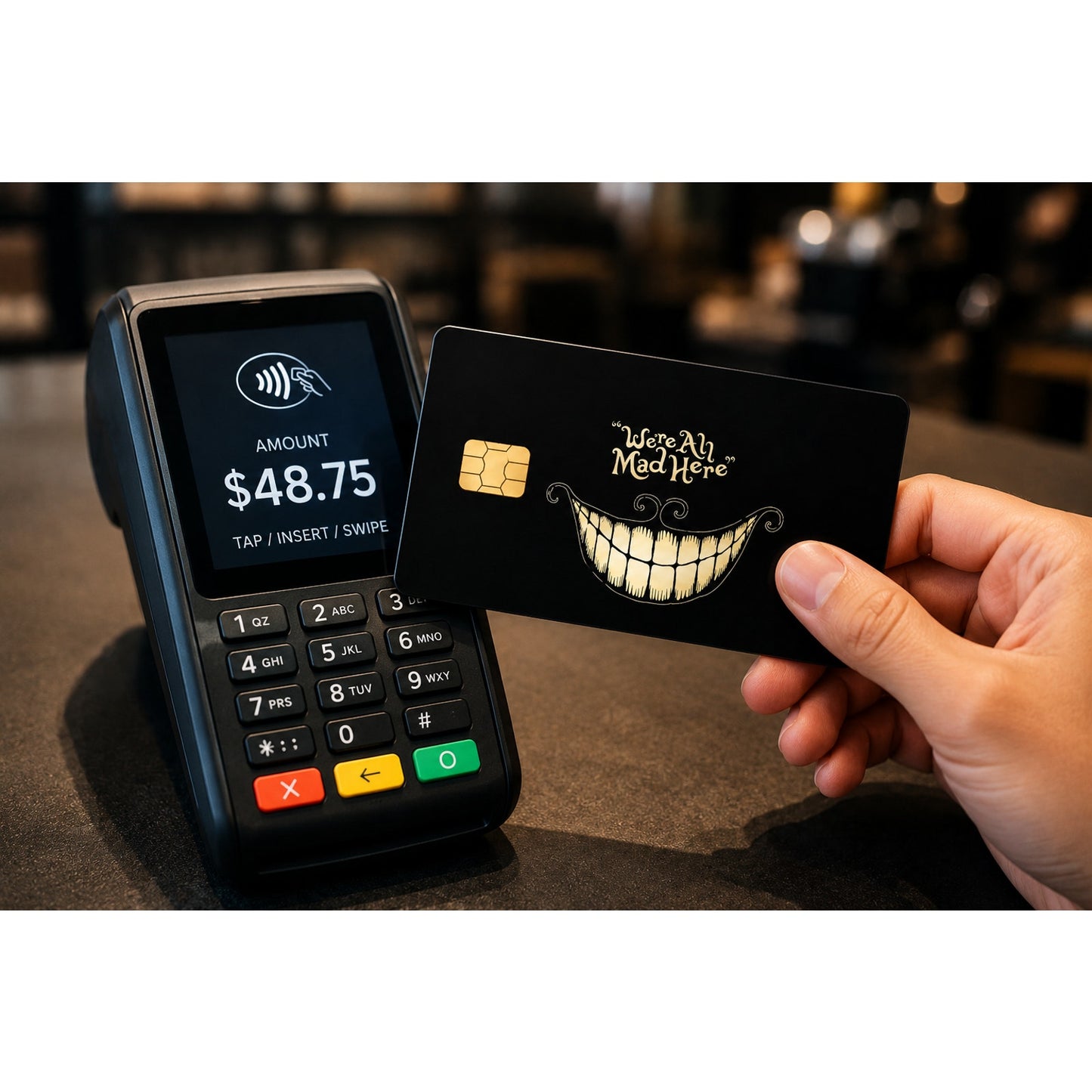 We're All Mad Here Credit Card Skin Vinyl Sticker Debit Card Wrap Gothic