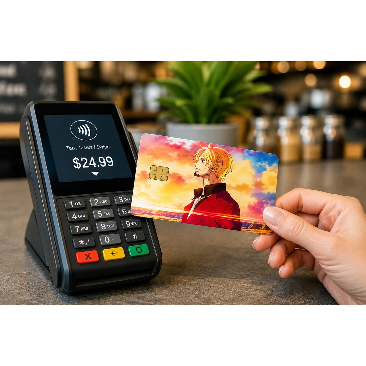 Sanji Sunset Profile One Piece Credit Card Skin Sticker
