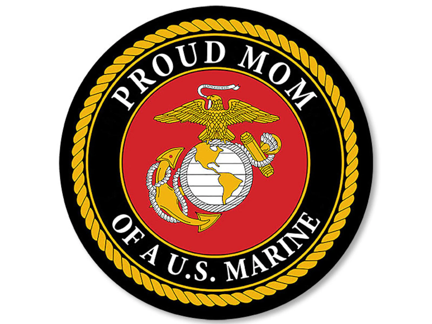 Proud Marine Mom Vinyl Decal