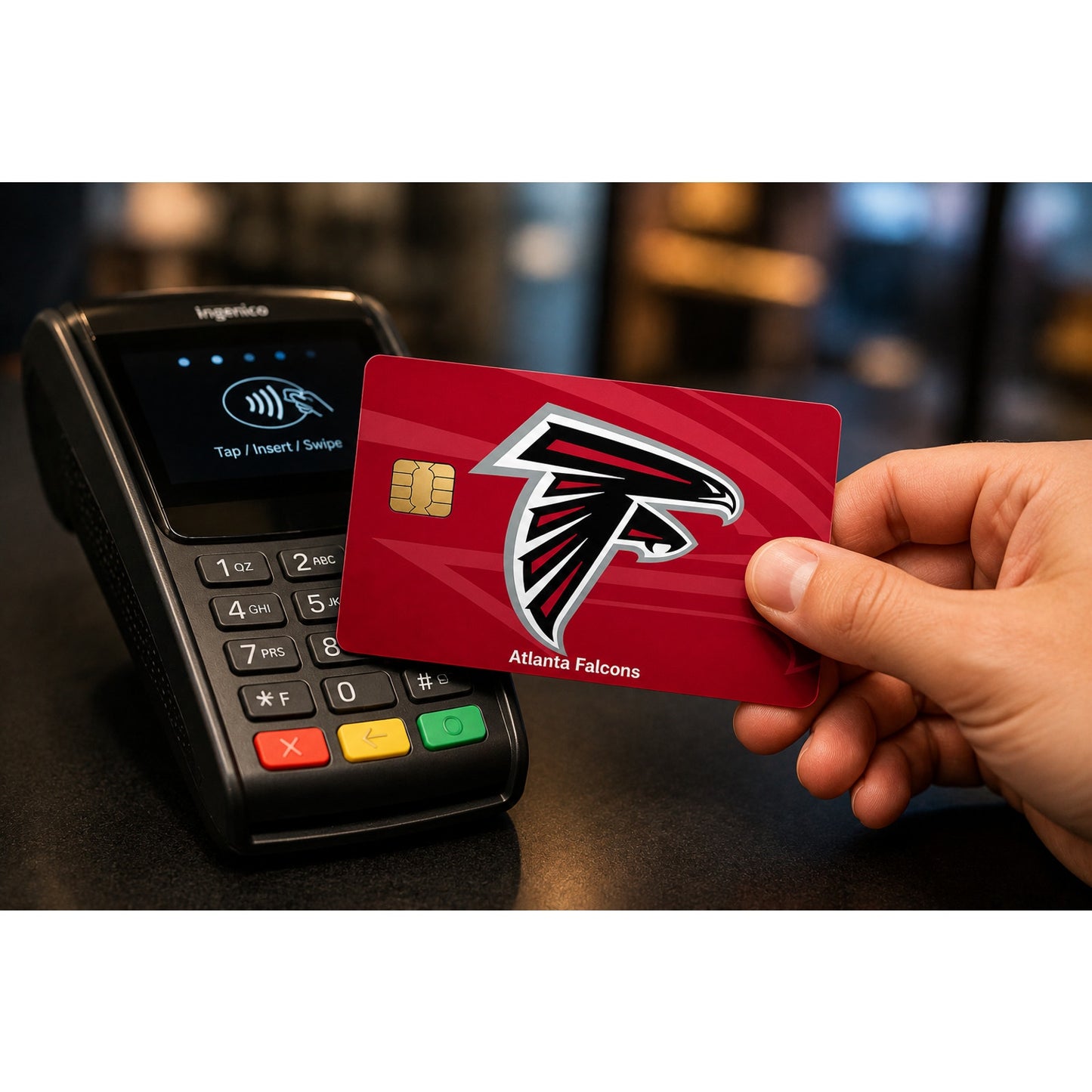 Atlanta Falcons Credit Debit Card Skin Decal NFL Football Vinyl Sticker Sports
