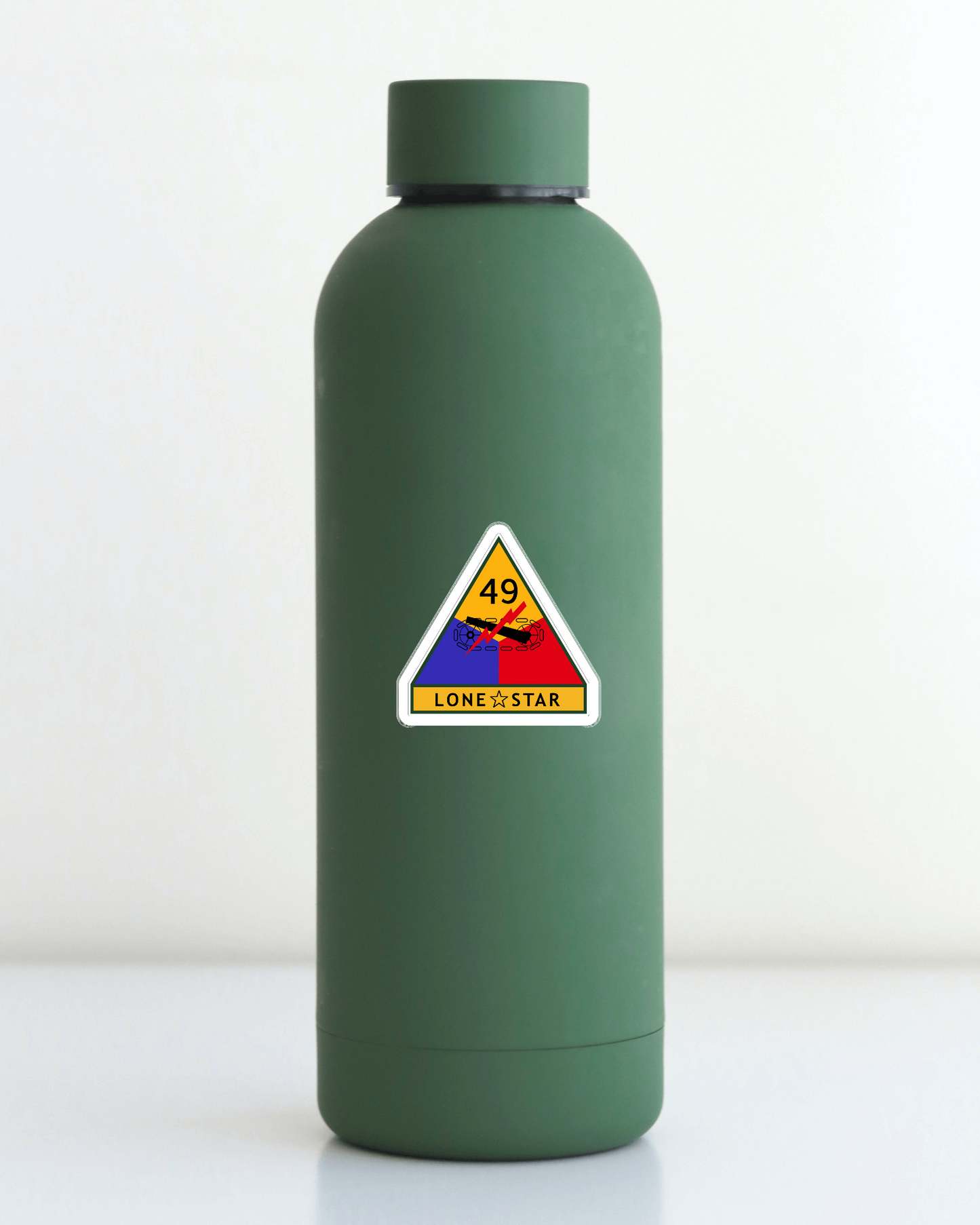 49th Armored Division Patch Lone Star U.S. Army Military vinyl decal for car, truck, window or laptop