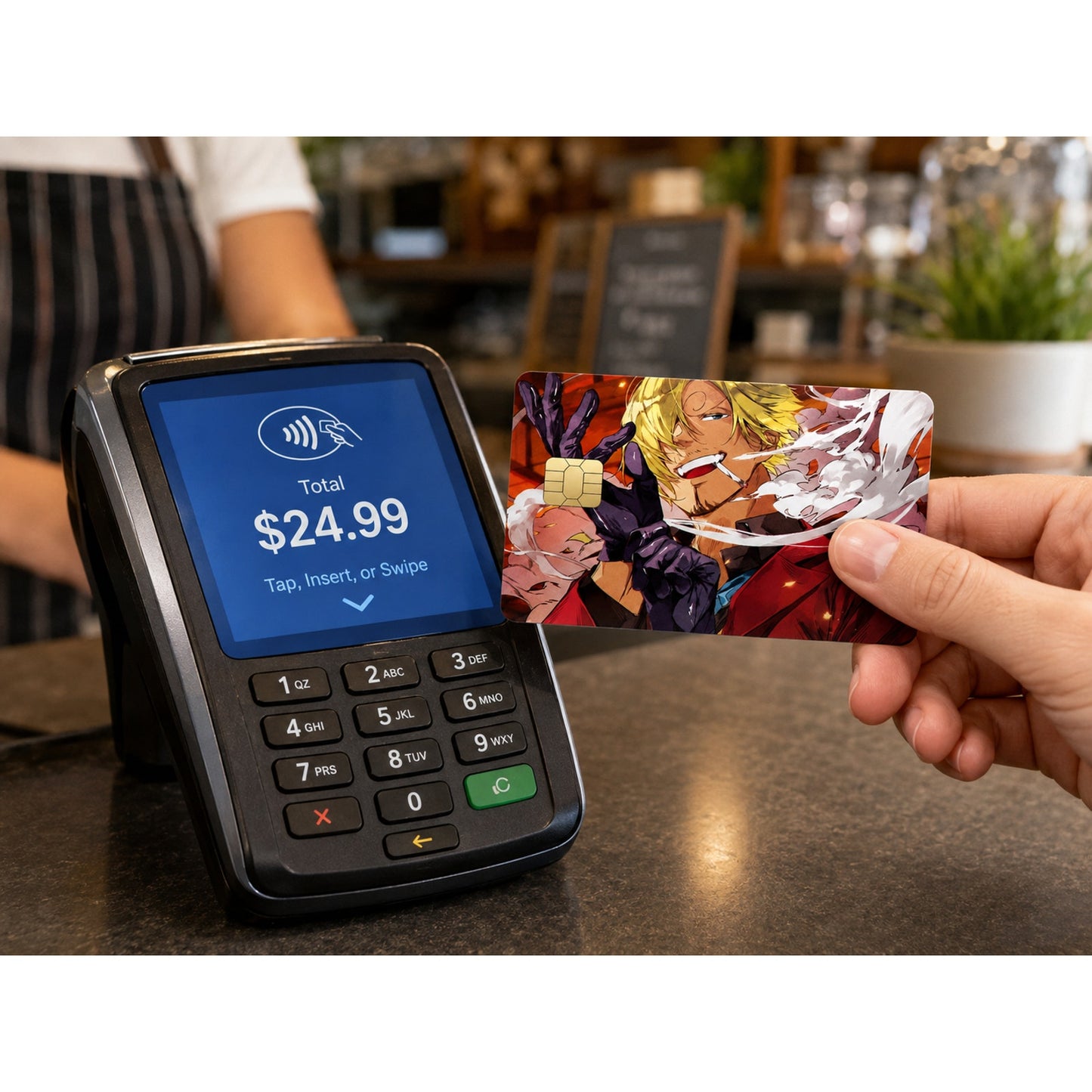 Vinsmoke Sanji Prep for Battle Scene One Piece Debit Card Credit Card Skin
