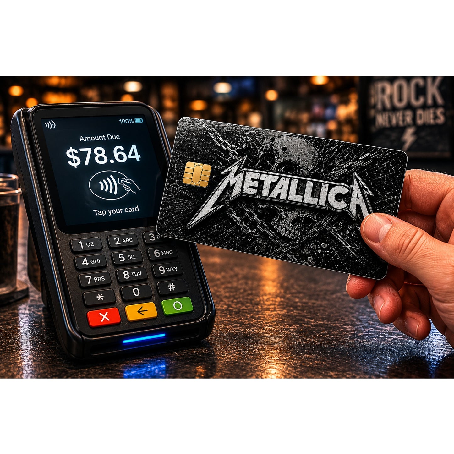 Metallica Heavy Metal Credit Card Skin Debit Card Vinyl Sticker