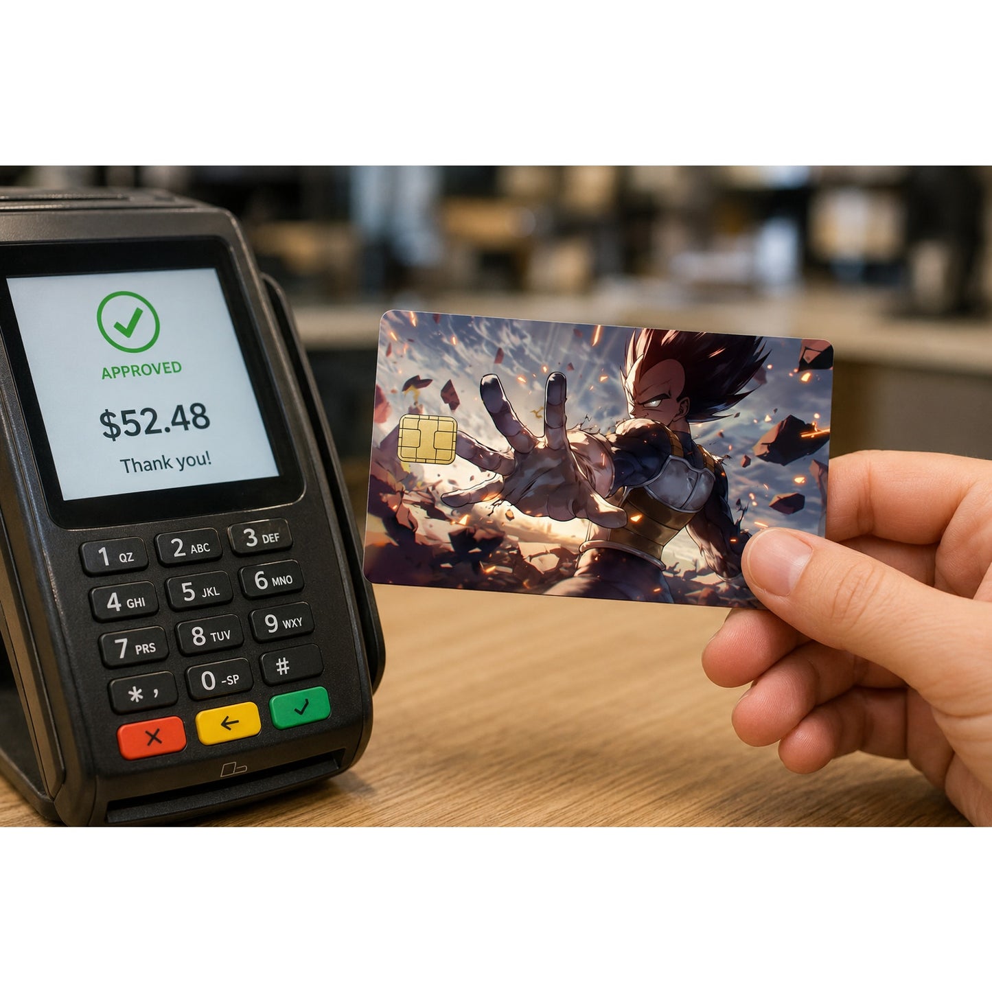 Prince Vegeta's Shattering Might Dragon Ball Z Debit Card Credit Card Skin