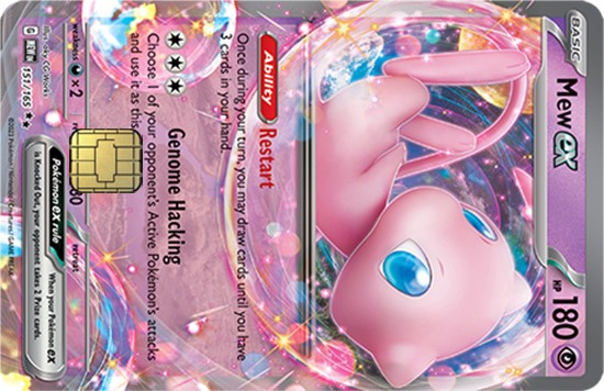 Holgraphic Vinyl Mew Pokemon Credit Card Skin / Decal