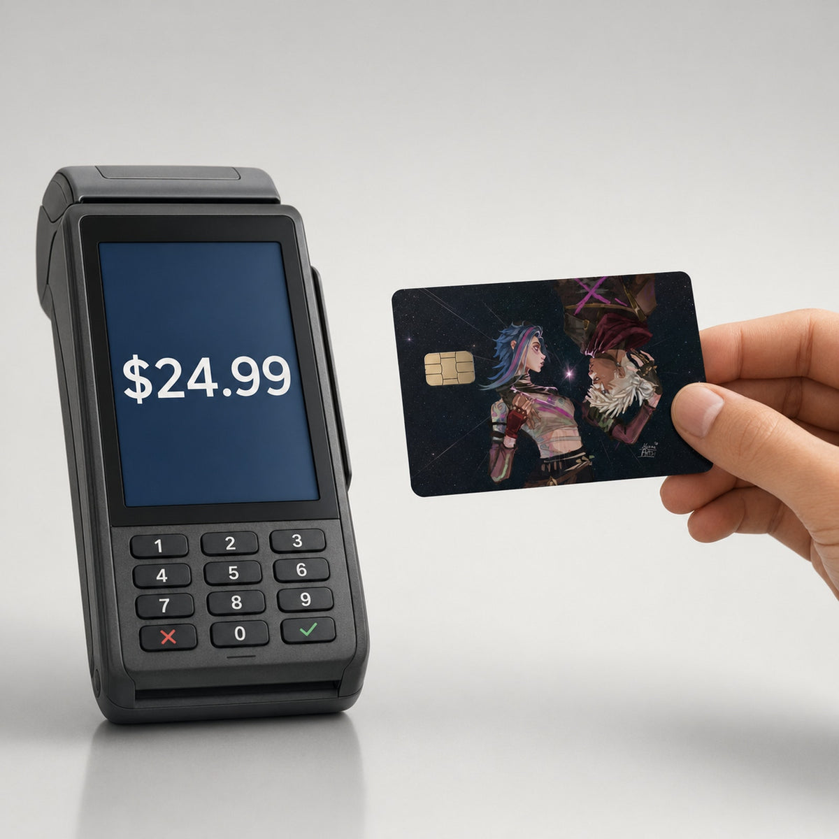 Jinx & Ekko's Orbit League of Legends Debit Card Credit Card Skin