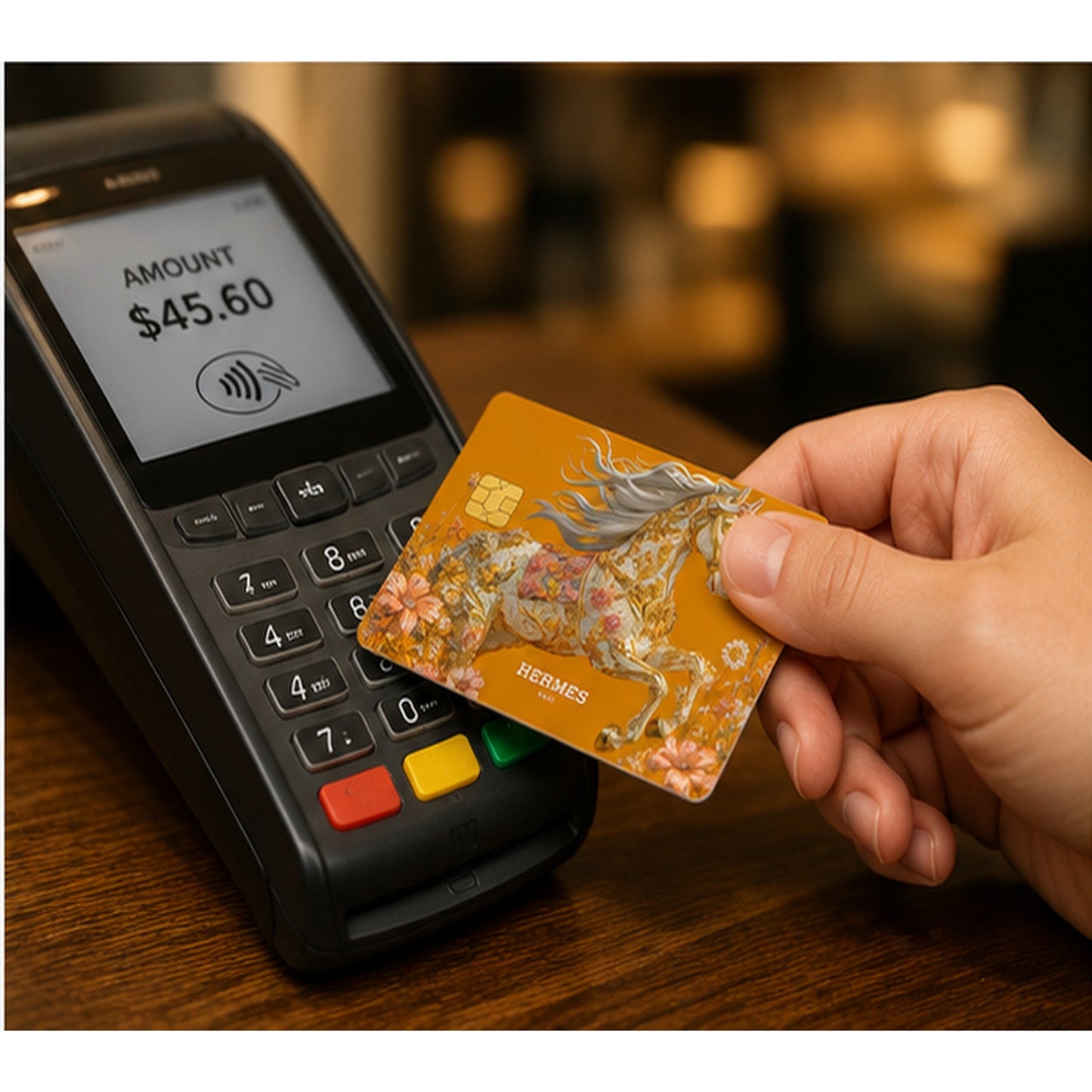 Gilded Equine Blossom Luxury Designer Brand Debit Card Credit Card Skin