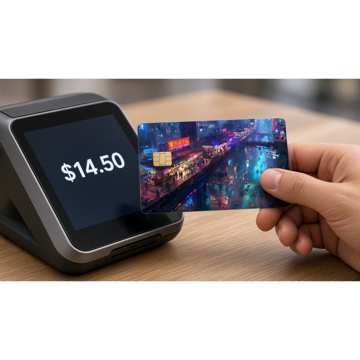 Neon Labyrinth City CyberPunk Debit Card Credit Card Skin