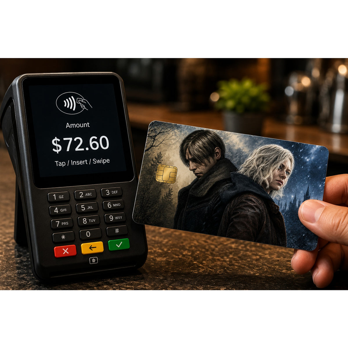 Resident Evil Requiem Leon & Grace Debit Card Credit Card Skin Vinyl Sticker
