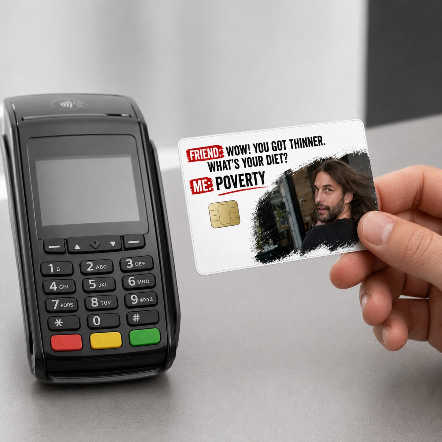 Funny Cost of Living Cleanse Poverty Diet Meme Debit Card Credit Card Skin