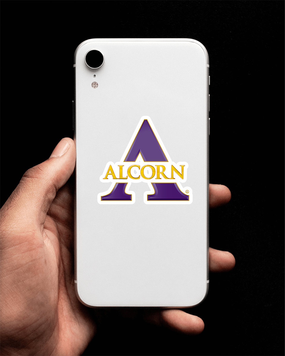 Small Alcorn State Decal Sticker on phone