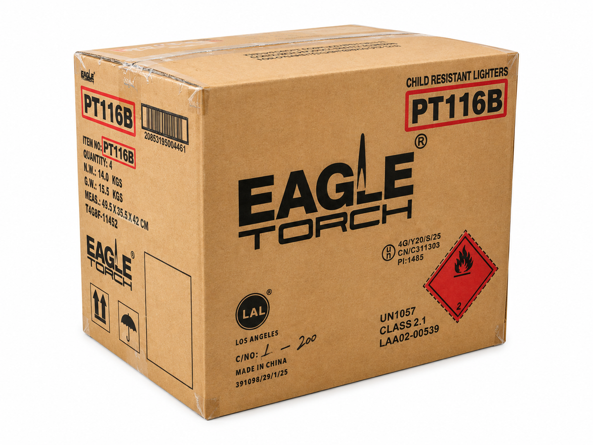 Master Case Eagle Butane Torch Gun Lighter Refillable Adjustable Lockable P116B