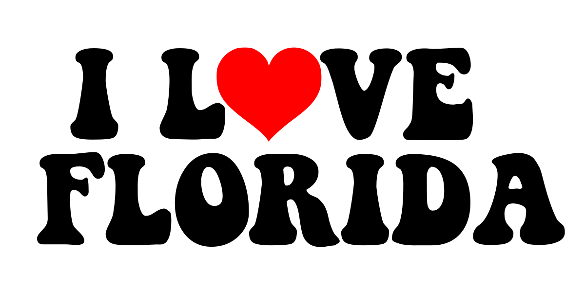 I Love Florida vinyl decal sticker