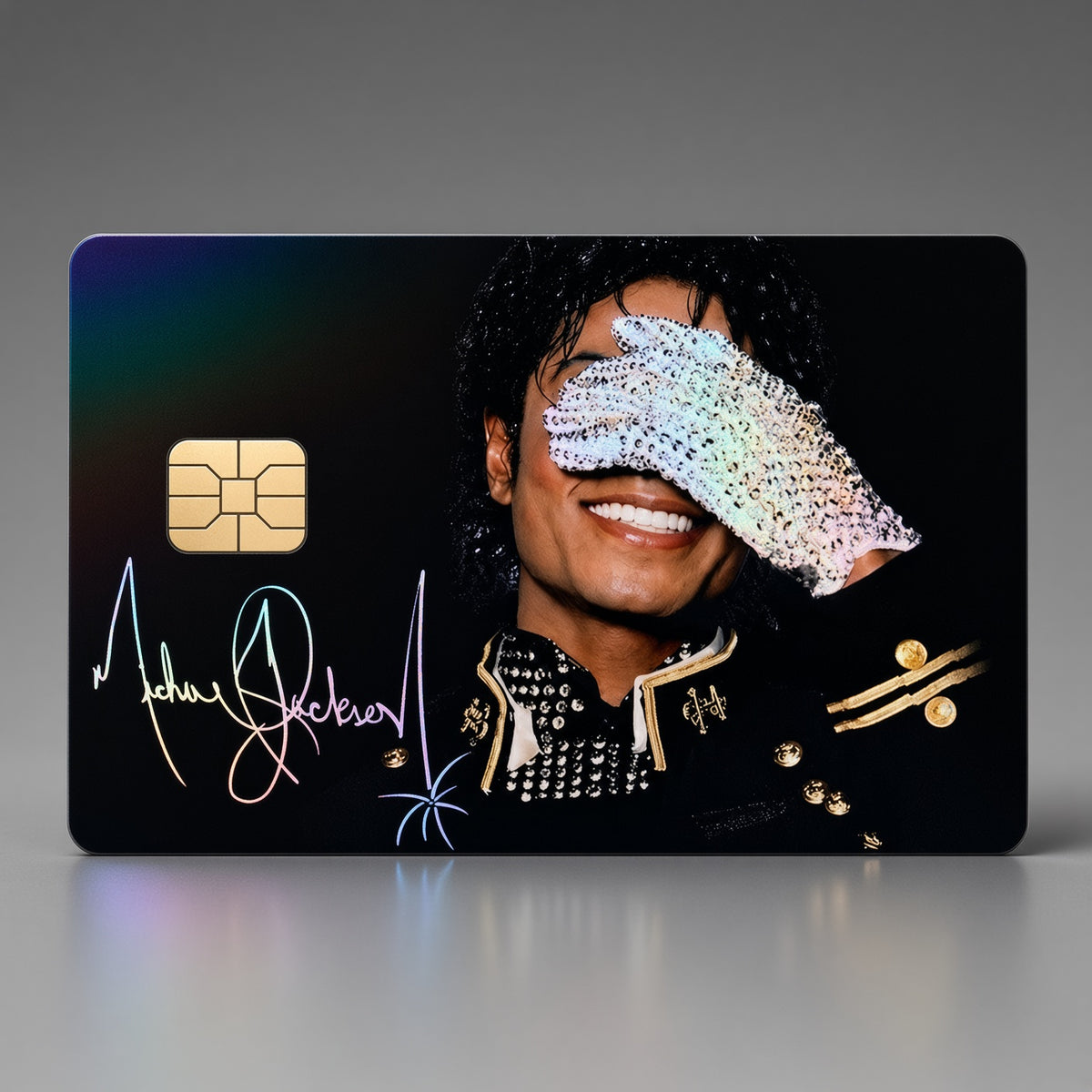 Ready-To-Use Michael Jackson King of Pop Black Credit Card Skin
