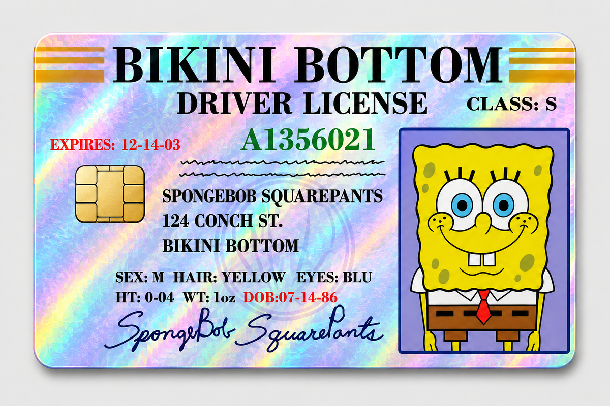 SpongeBob Bikini Bottom License Credit Card Skin Sticker
