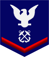U.S. Coast Guard E-4 Rank Petty Officer Third Class PO3 vinyl decal for car, truck, window or laptop U.S. USCG Military