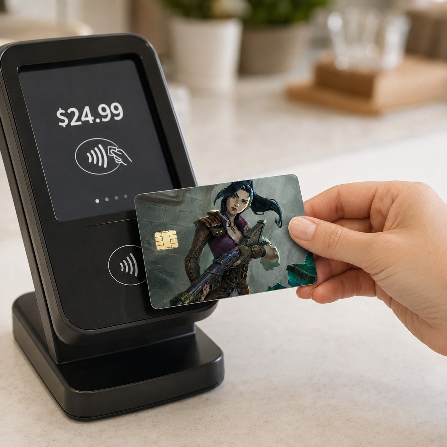 Caitlyn's Undercity Investigation League of Legends Debit Card Credit Card Skin