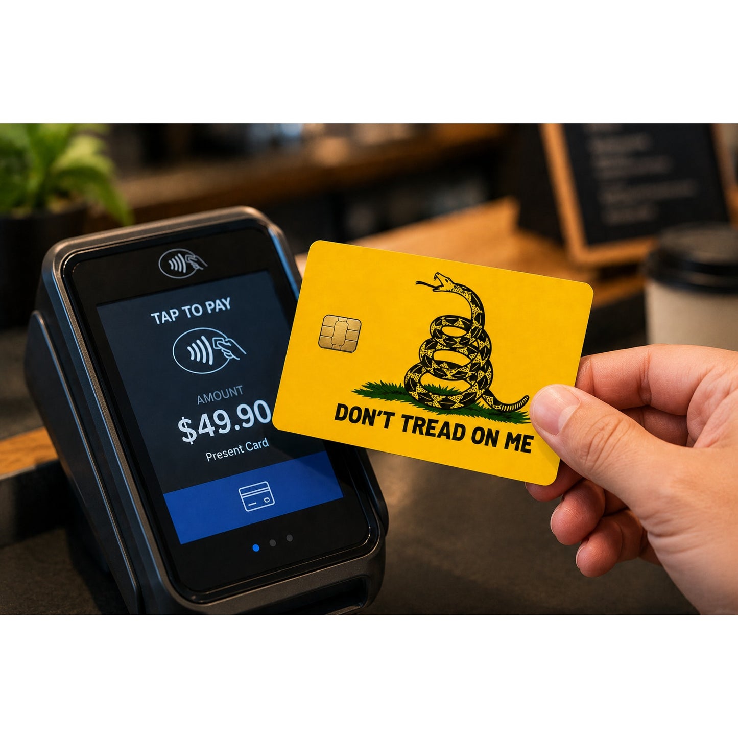 Don't Tread On Me Gadsden Flag Debit Card Credit Card Skin Sticker Vinyl Cover