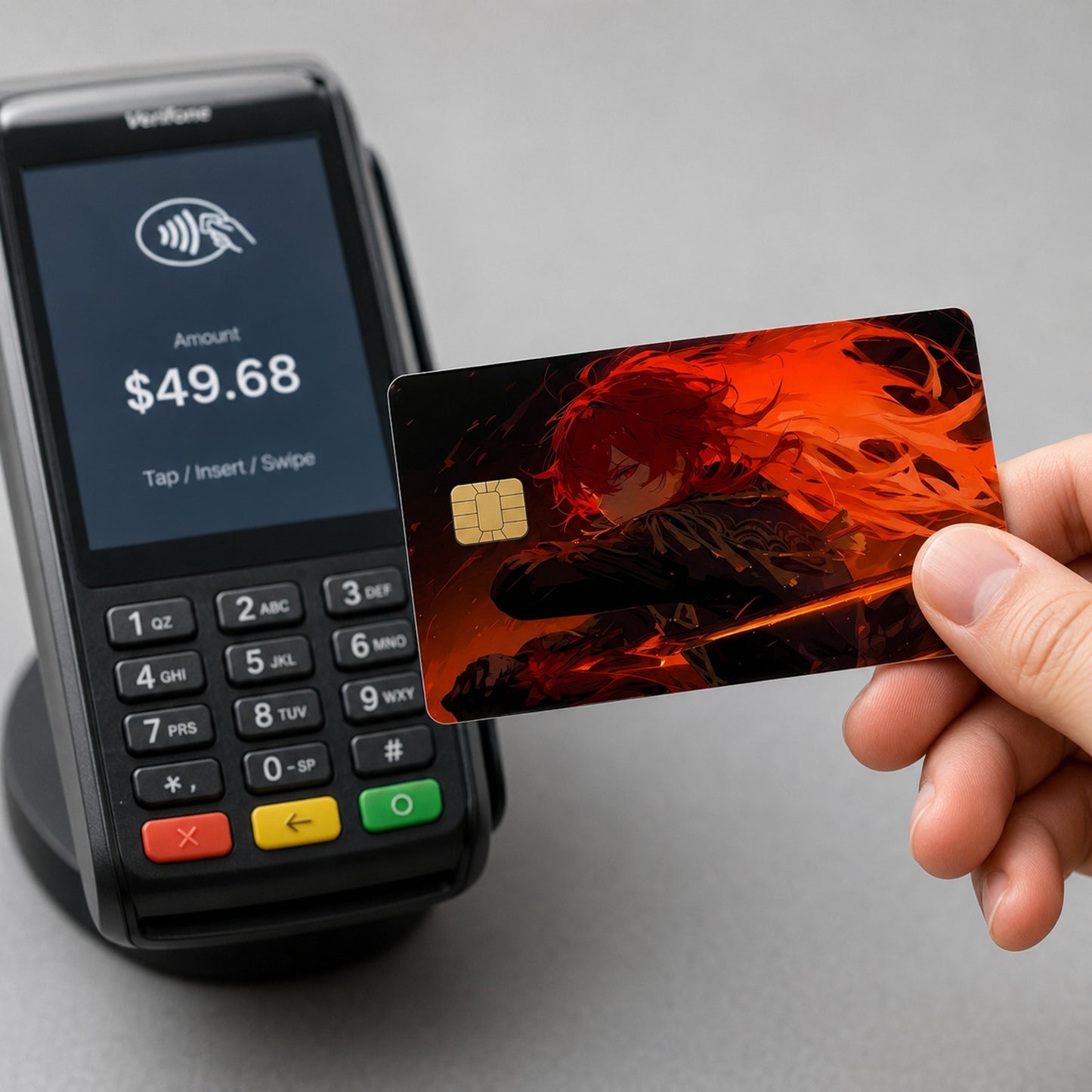 Dilucs Blazing Wrath Genshin Debit Card Credit Card Skin Vinyl Sticker