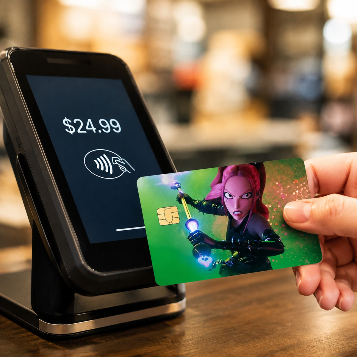Mira’s Toxic Harmony HUNTR/X Credit & Debit Card Skin