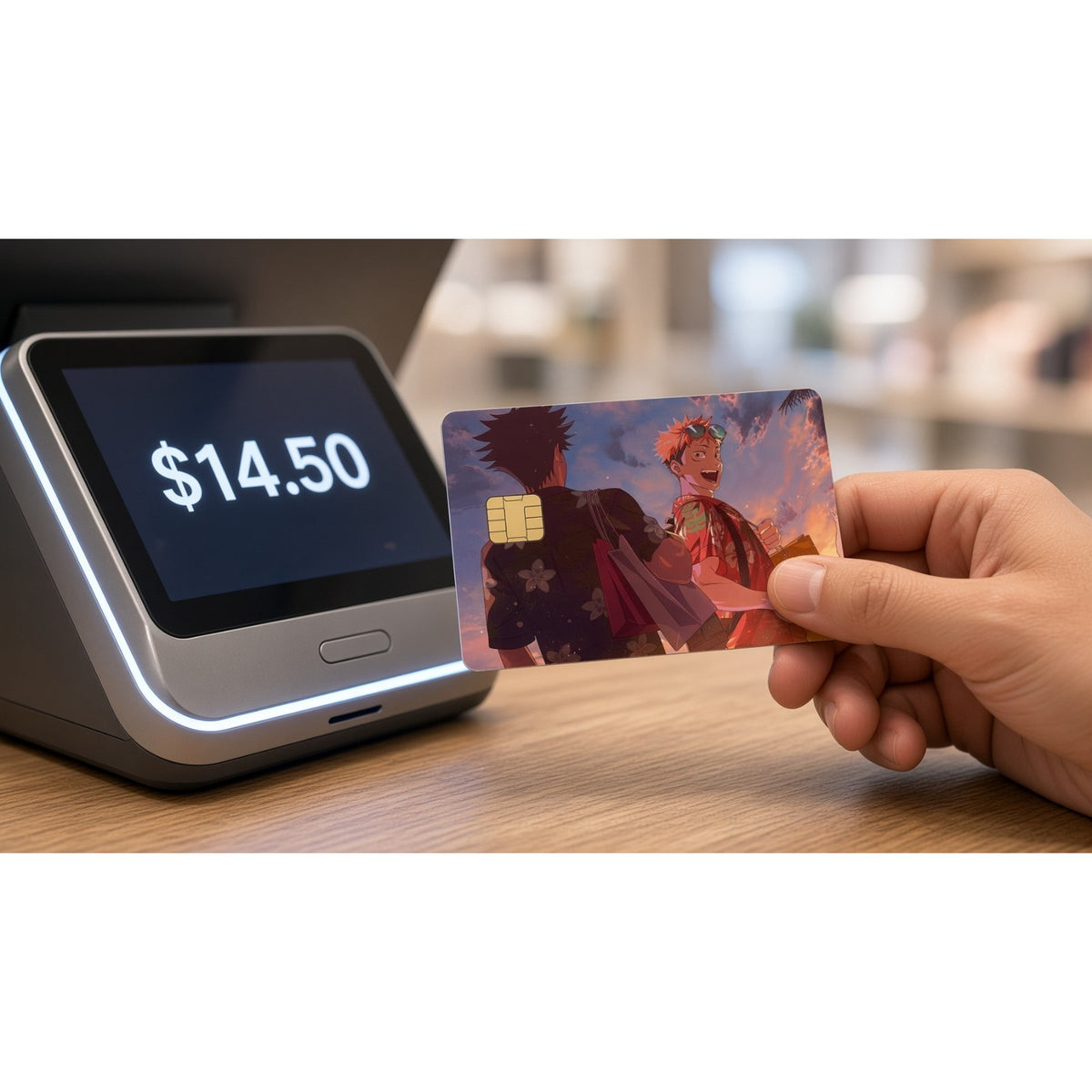 Yuji & Megumi's Sunset Brotherhood Jujutsu Kaisen Debit Card Credit Card Skin