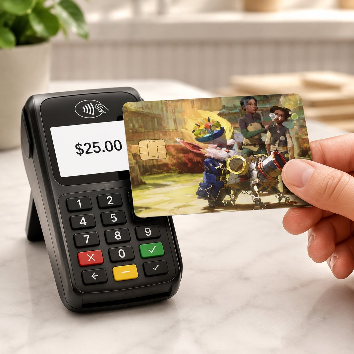 Heimerdinger Bringing Joy to Zaun League of Legends Debit Card Credit Card Skin
