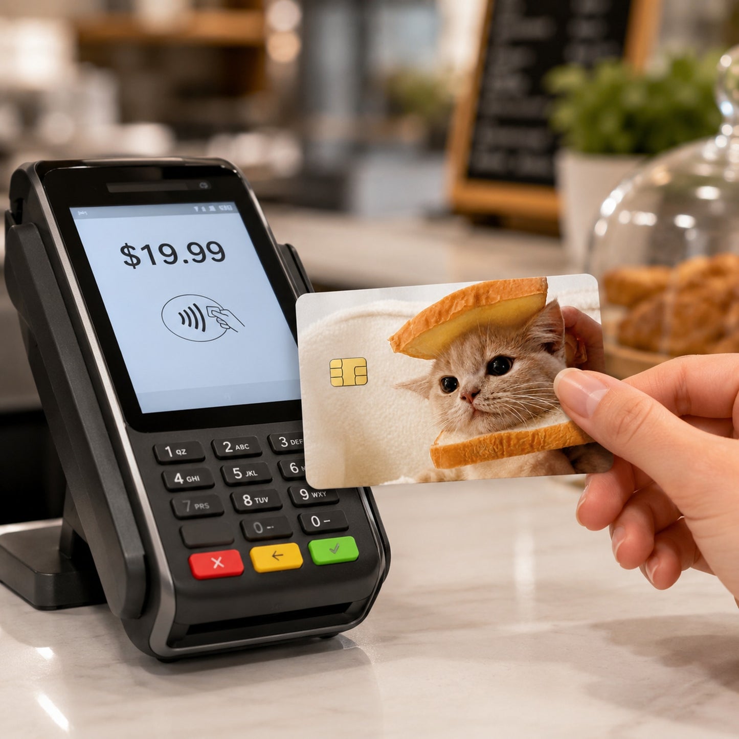 A Purrr-fect Sandwich Kitty Cat Debit Card Credit Card Skin