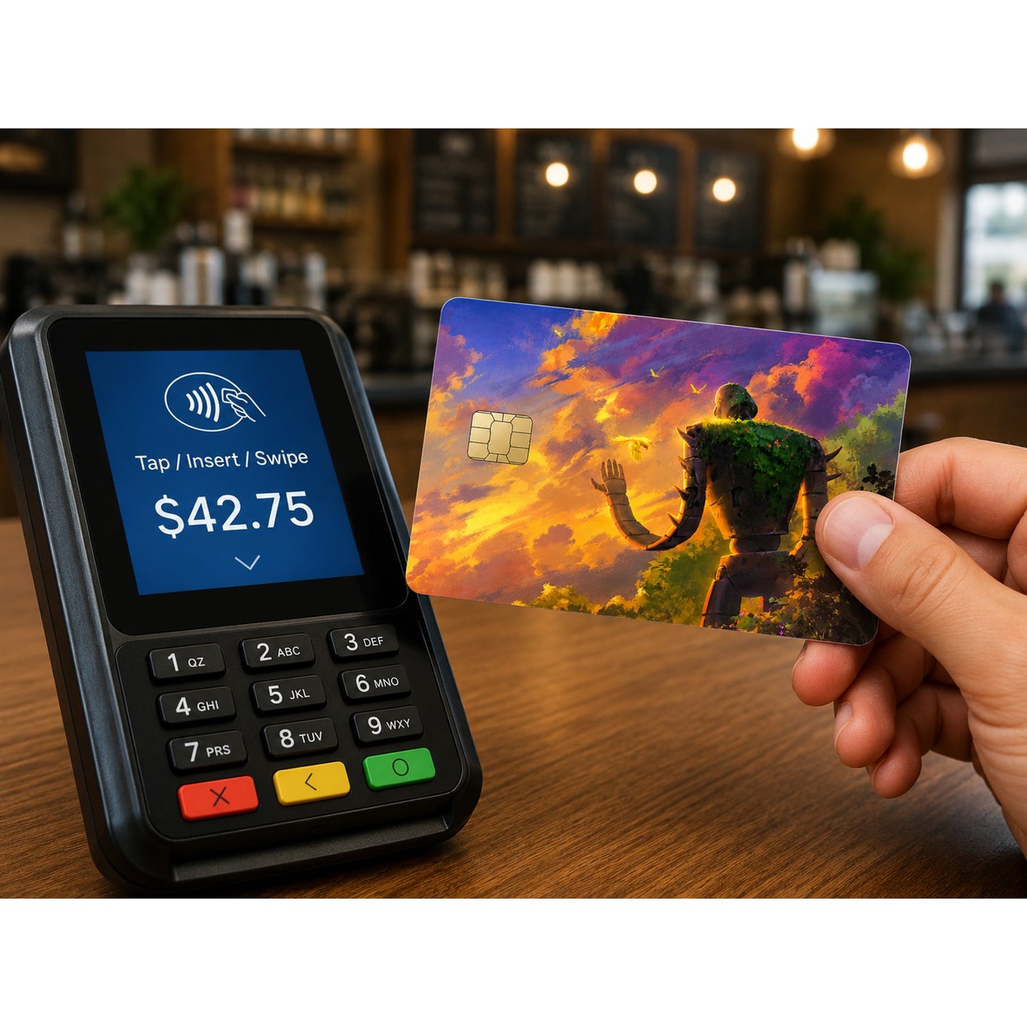 Robot Soldier & Bird Castle in the Sky Ghibli Studio Debit Card Credit Card Skin