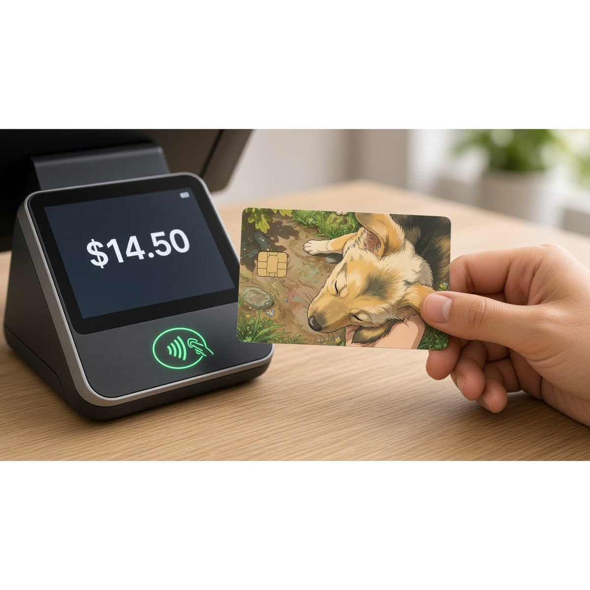 Puppy Forest Nap Dog Debit Card Credit Card Skin Vinyl Sticker