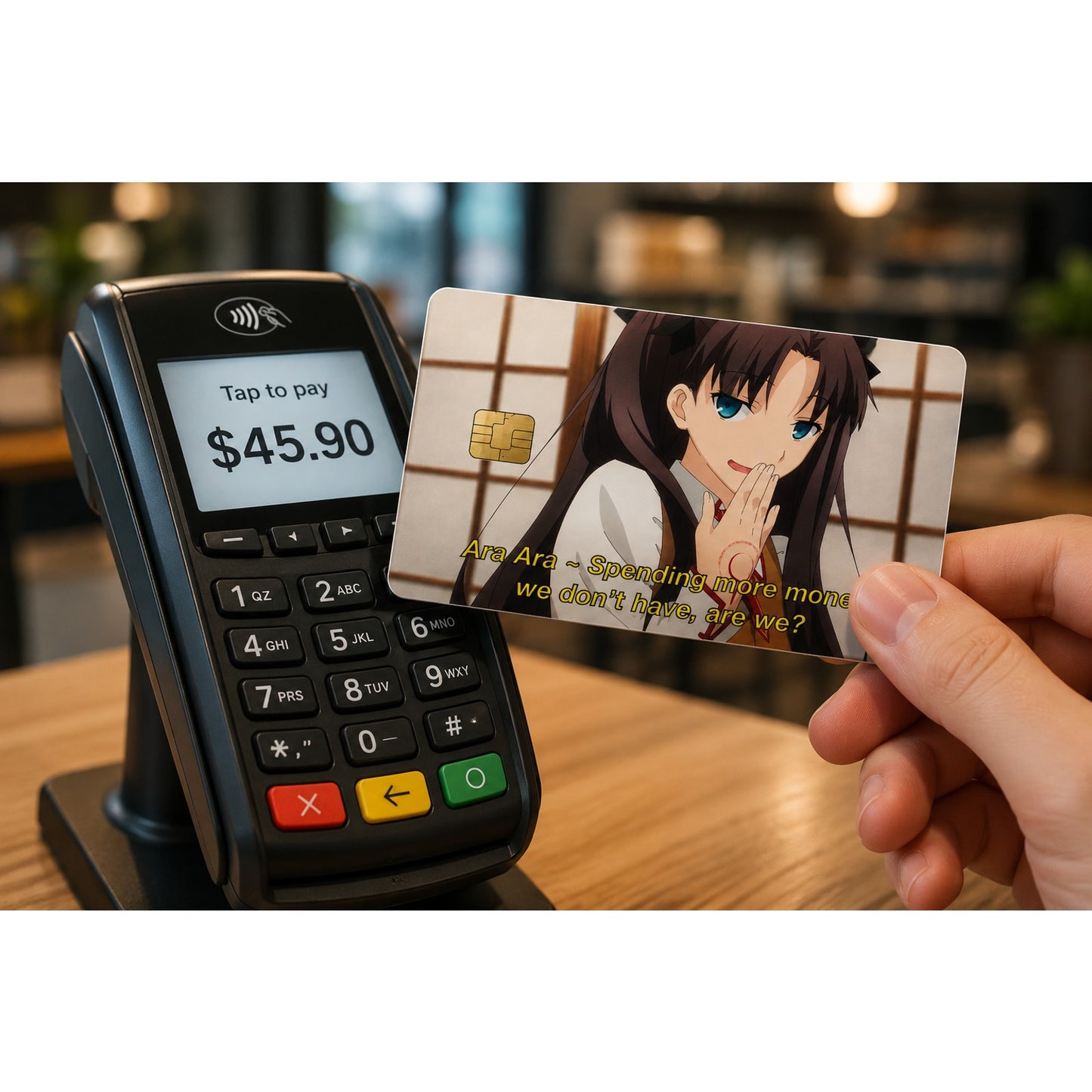 Ara Ara Spending More Money Anime Debit Card Credit Card Skin Sticker
