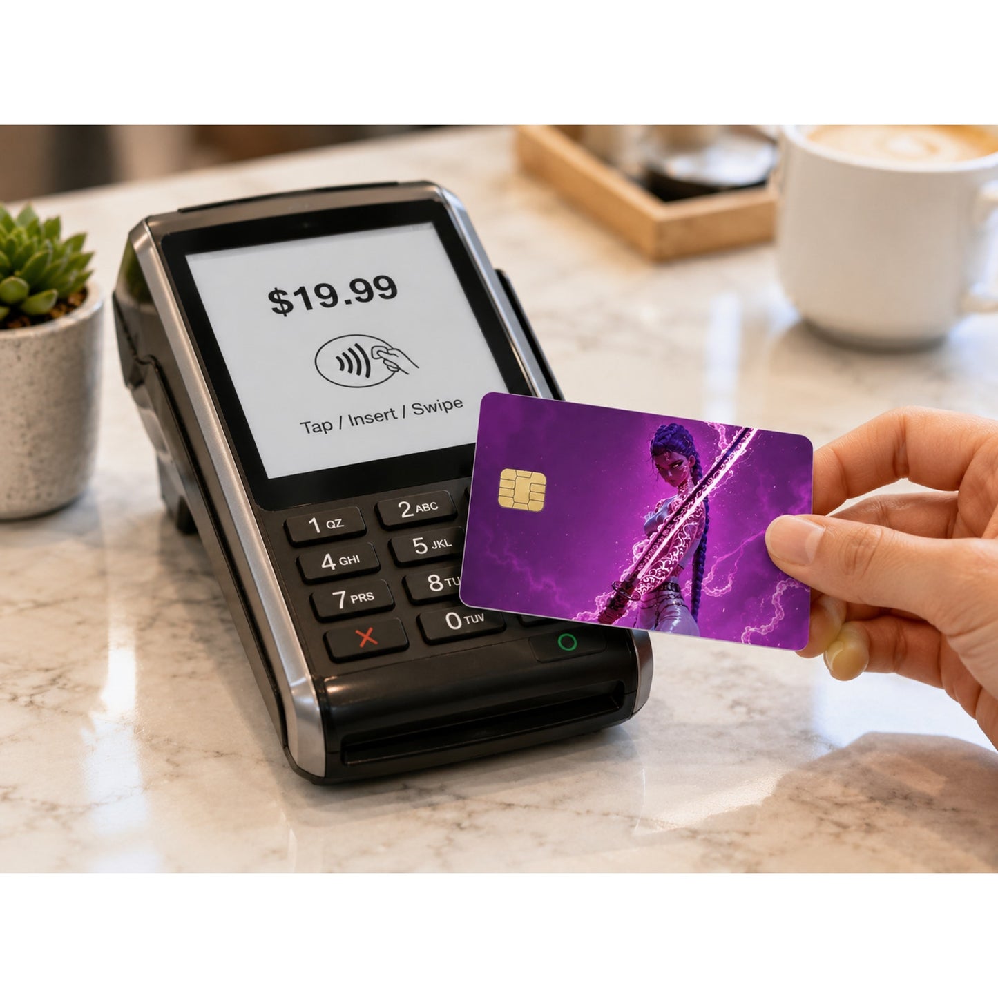 Rumi Wielding Neon-Infused Blade HUNTR/X Huntrix Debit Card Credit Card Skin