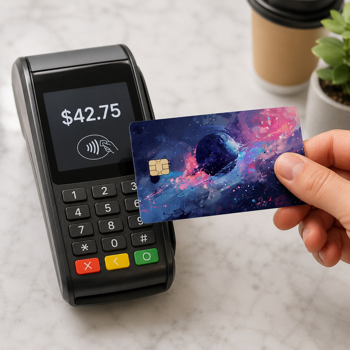 Painted Cosmos Planet Space Luxury DesignDebit Card Credit Card Skin