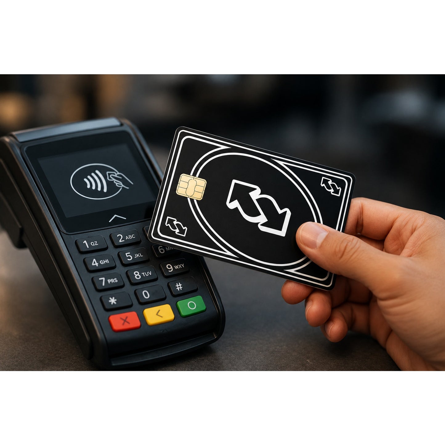 Black Reverse Credit/Debit Card Cover Skin Sticker